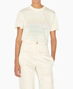 Marant Etoile T-Shirt Korte Mouw Ziliani-Ga Ecru