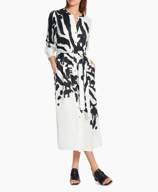 Marccain Collectie Jurk Wc 21.05 W14 Print + 2 Kleurig