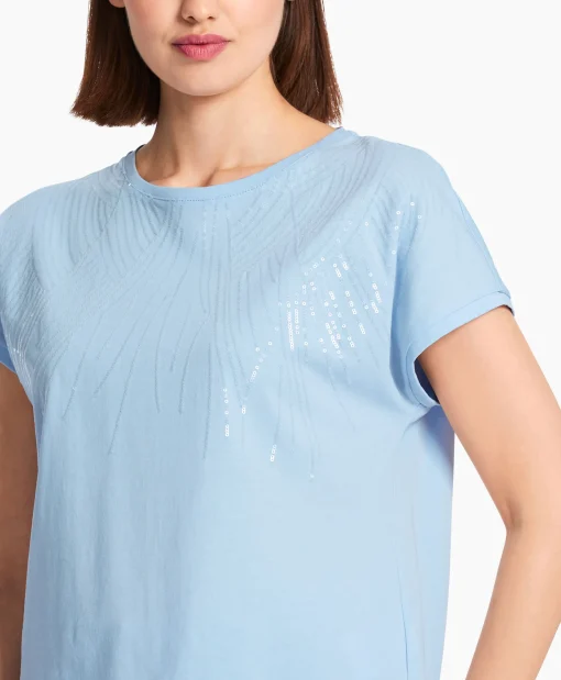 Marccain Collectie T-Shirt Wc 48.46 J36 Licht Blauw