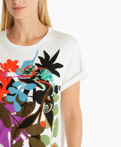 Marccain Collectie T-Shirt Wc 48.10 J07 Off White