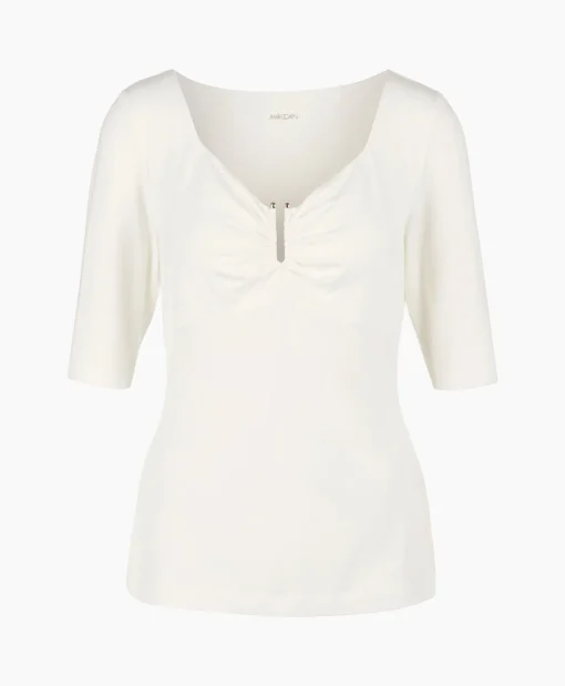 Marccain Collectie T-Shirt Wc 48.57 J33 Off White