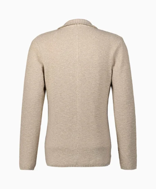 Maurizio Baldassari Jack Knit With Rib Details Beige