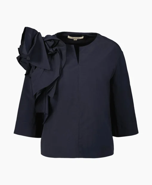 Natan Blouse Ange-Jztkn02 Donker Blauw