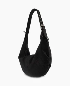 Nunoo Bags Crossbody Tas Dagmar Rivet Washed Black Zwart