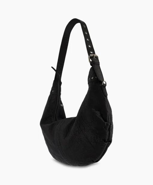 Nunoo Bags Crossbody Tas Dagmar Rivet Washed Black Zwart