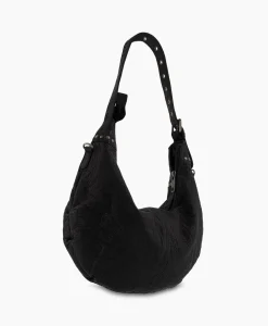 Nunoo Bags Crossbody Tas Dagmar Rivet Washed Black Zwart
