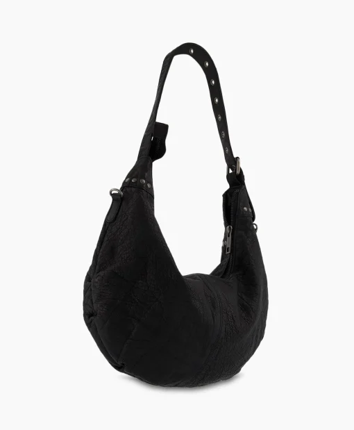 Nunoo Bags Crossbody Tas Dagmar Rivet Washed Black Zwart