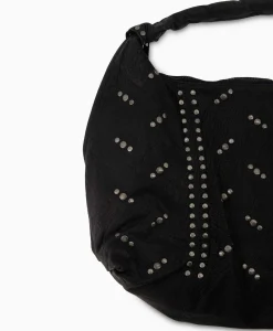 Nunoo Bags Crossbody Tas Maxi Dandy Rivet Washed Black Zwart