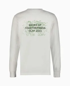 Olaf Hussein Longsleeve Waves Of Togetherness Off White