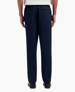 Olaf Hussein Pantalon Pintuck Donker Blauw