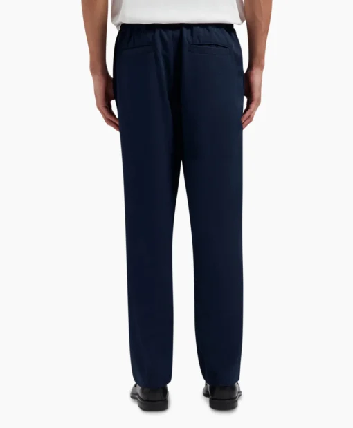 Olaf Hussein Pantalon Pintuck Donker Blauw