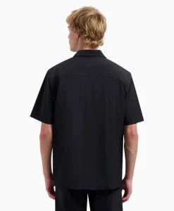 Olaf Hussein T-Shirt Korte Mouw Nylon Ss Zwart