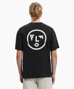 Olaf Hussein T-Shirt Korte Mouw Face Zwart