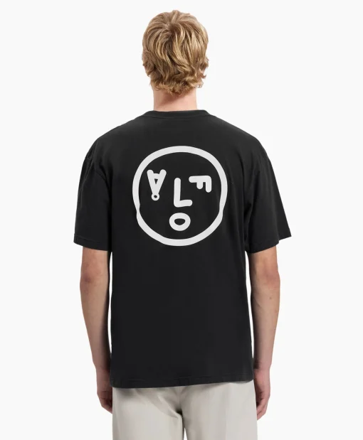 Olaf Hussein T-Shirt Korte Mouw Face Zwart