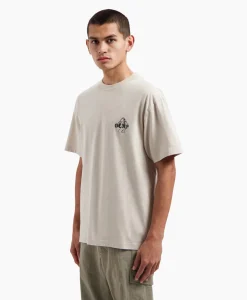 Olaf Hussein T-Shirt Korte Mouw Diver Cement