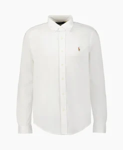 Ralph Lauren Overhemd Oxford Mesh Wit