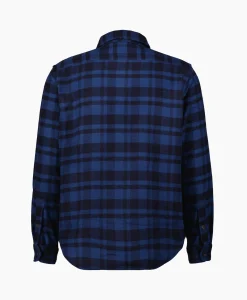 Ralph Lauren Overshirt Wool Blend Check Donker Blauw