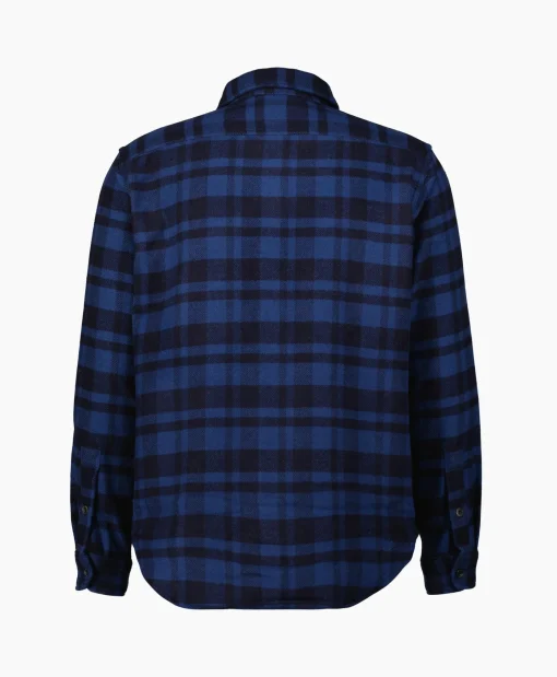 Ralph Lauren Overshirt Wool Blend Check Donker Blauw