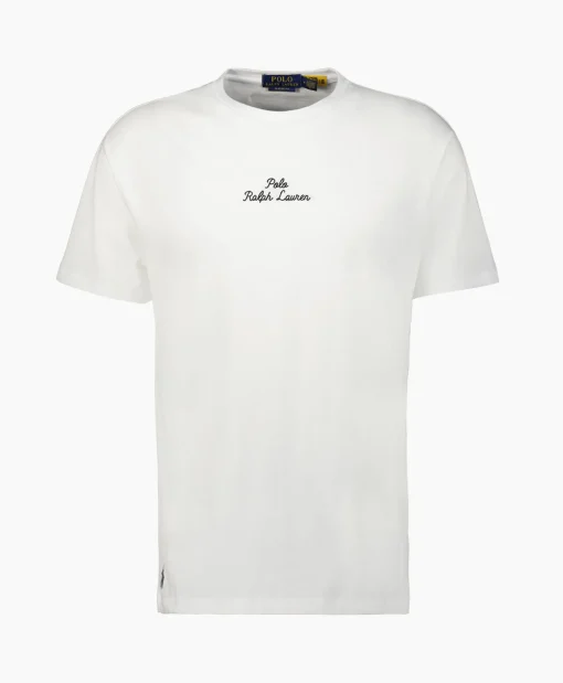 Ralph Lauren T-Shirt Korte Mouw Jersey Mid Logo Wit
