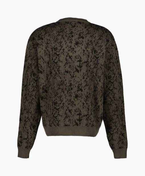 Represent Gebreide Trui Camo Groen