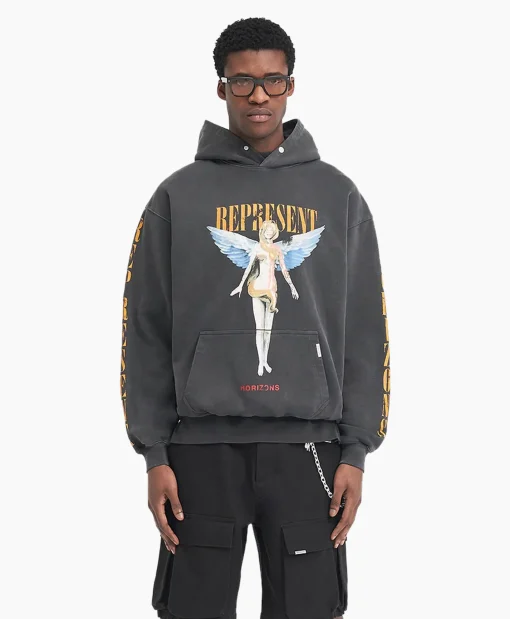 Represent Hoodie Reborn Zwart