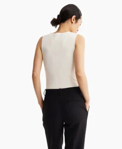 Rohe Top Bustier Shaped Knitted Off White
