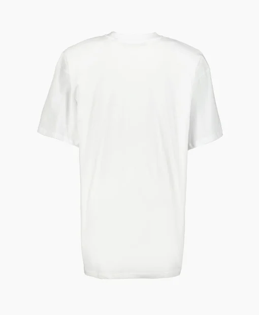 Rotate T-Shirt Korte Mouw Oversized Logo Wit