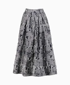 Sara Roka Midi Rok Divonne Grijs