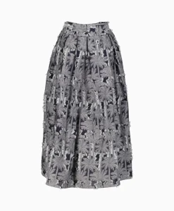 Sara Roka Midi Rok Divonne Grijs