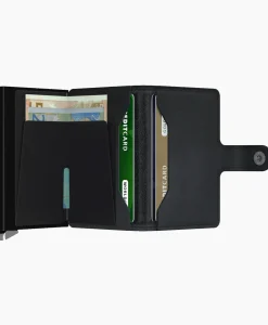 Secrid Portemonnee Premium Miniwallet Emboss Lines Black Zwart