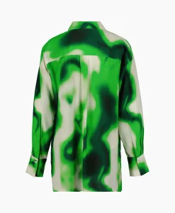 Selected Femme Blouse Claudine Ls Shirt B Groen