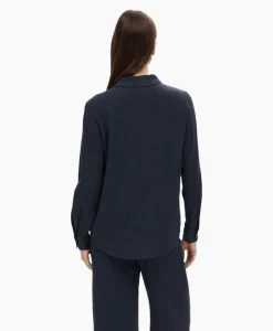 Selected Femme Blouse Viva Ls Shirt Noos Donker Blauw