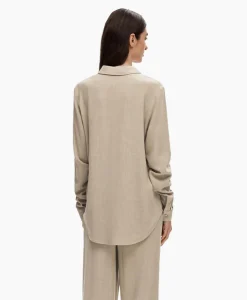 Selected Femme Blouse Viva Ls Shirt Noos Licht Grijs