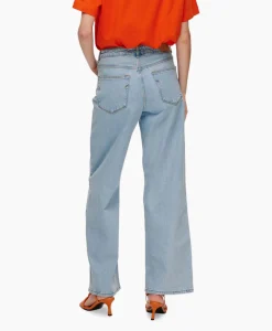 Selected Femme Jeans Alice-N Hw Wide Lon Sky Blue Jea Licht Blauw