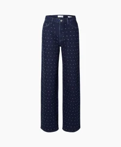 Selected Femme Jeans Marley-Bea Hw Mid Blue Wide Jean Blauw
