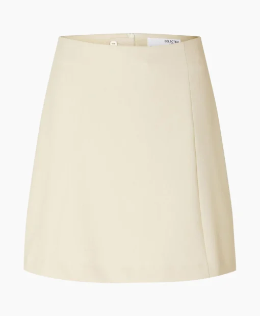 Selected Femme Minirok Rita Mw Short Skirt Birch Off White