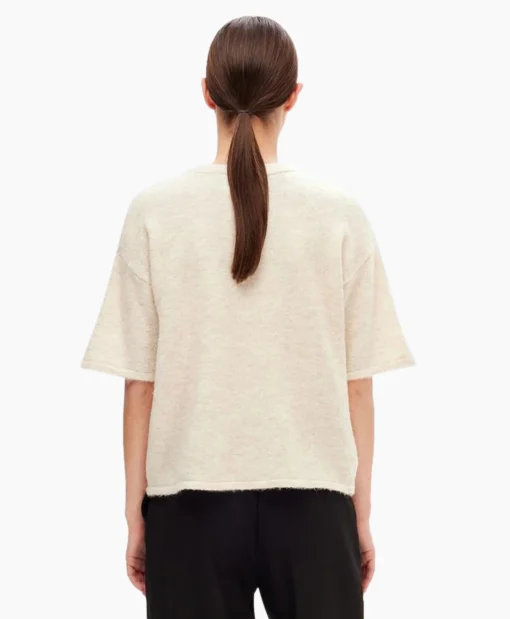 Selected Femme Pullover Maline-Liliana 2/4 Knit O-Neck N Beige