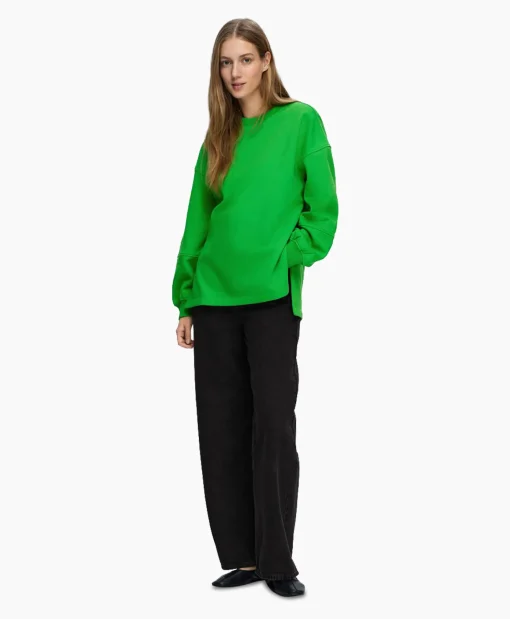 Selected Femme Pullover Yrsa Ls Crew Neck Sweat Groen