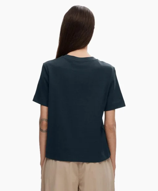 Selected Femme Selected Femme T-Shirt Essential Ssboxy Tee Noos Donker Blauw