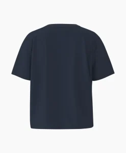 Selected Femme Selected Femme T-Shirt Essential Ssboxy Tee Noos Donker Blauw