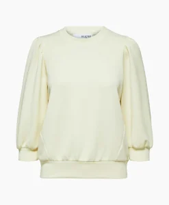 Selected Femme Sweater Tenny 3/4 Sweat Top Noos Wit