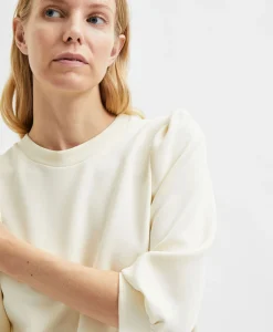 Selected Femme Sweater Tenny 3/4 Sweat Top Noos Wit