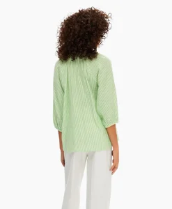 Selected Femme T-Shirt Korte Mouw Alberta 3/4 Stripe Shirt Noos Off White