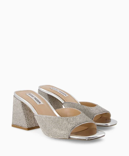 Steve Madden Sandaal Met Hak Glowing-R Zilver