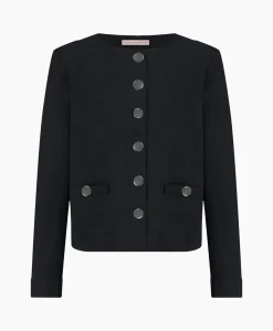 Studio Anneloes Blazer Janet Bonded Zwart Dessin