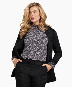 Studio Anneloes Blazer Sence Orn. Jacquard Zwart