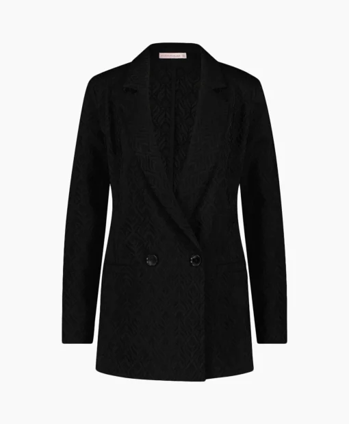 Studio Anneloes Blazer Sence Orn. Jacquard Zwart