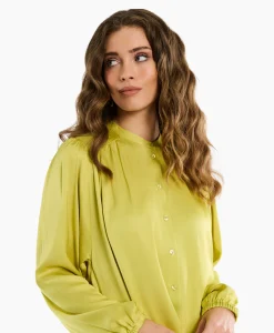 Studio Anneloes Blouse Birdie Ls Satin Geel