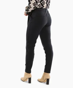 Studio Anneloes Broek Katlyn Shiny Bnd Trousers Zwart