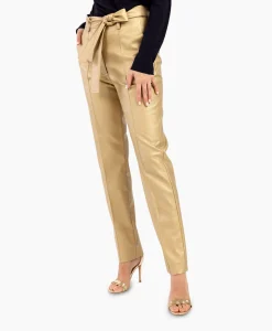 Studio Anneloes Broek Mita Faux Leather Trousers Goud